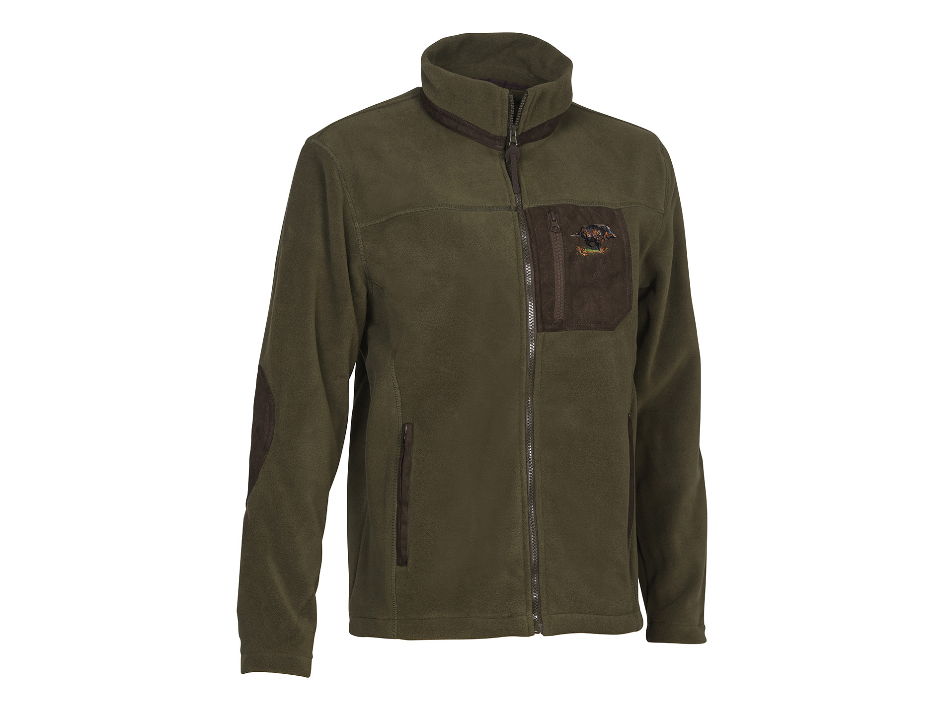 Blouson polaire de chasse PERCUSSION Cor brodé orange